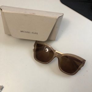 Michael Kors gold glitter sunglasses